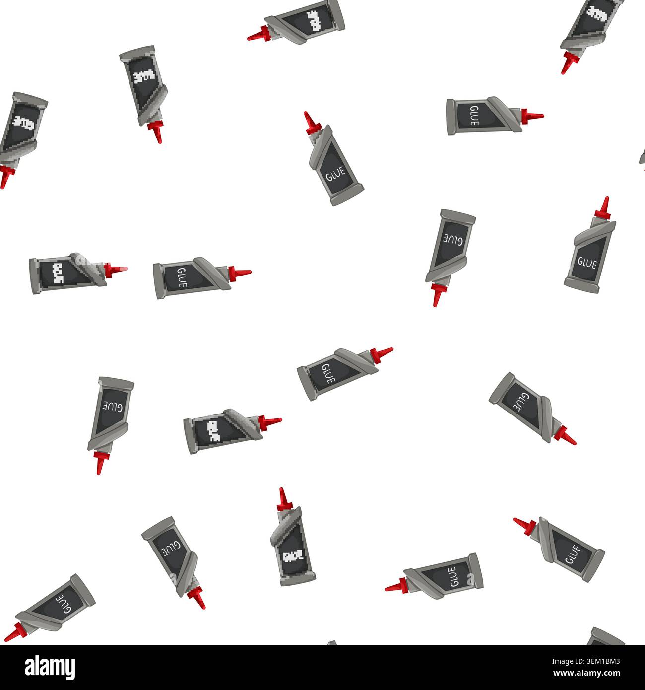 pattern school glue bottle cartoon vector Stock Vector