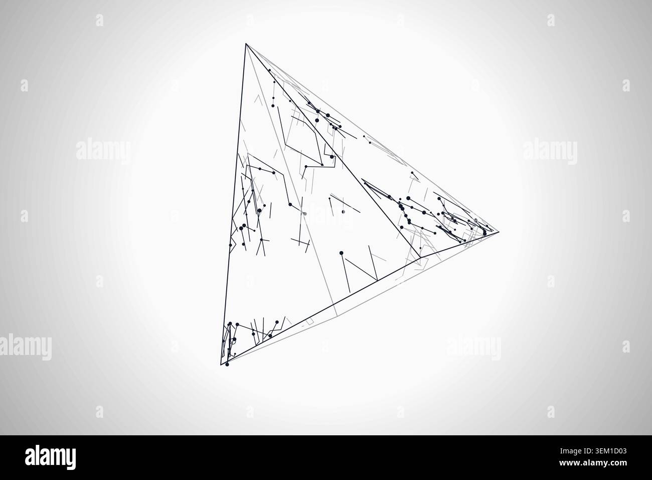 Wire Pyramid vector background with balanced copy space for microstock and commercial design projects. Stock Vector