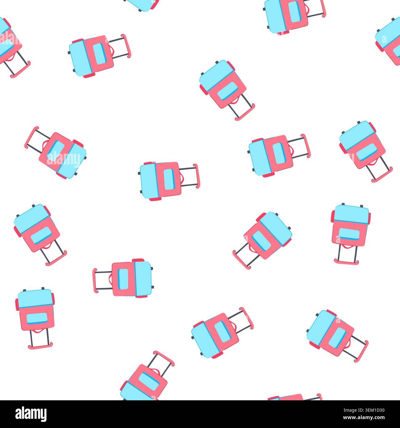 pattern open kid luggage cartoon vector Stock Vector
