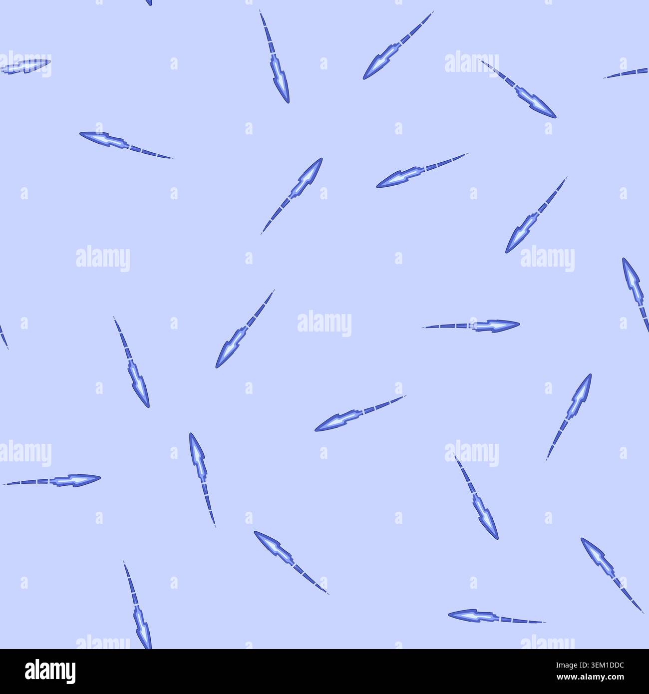 seamless pattern blaster shot effect visual element with blue energy trail Stock Vector