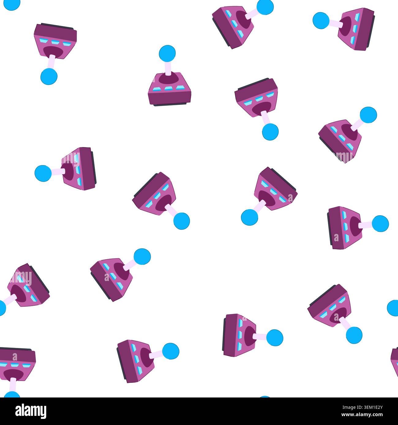 pattern control arcade joystick cartoon vector Stock Vector