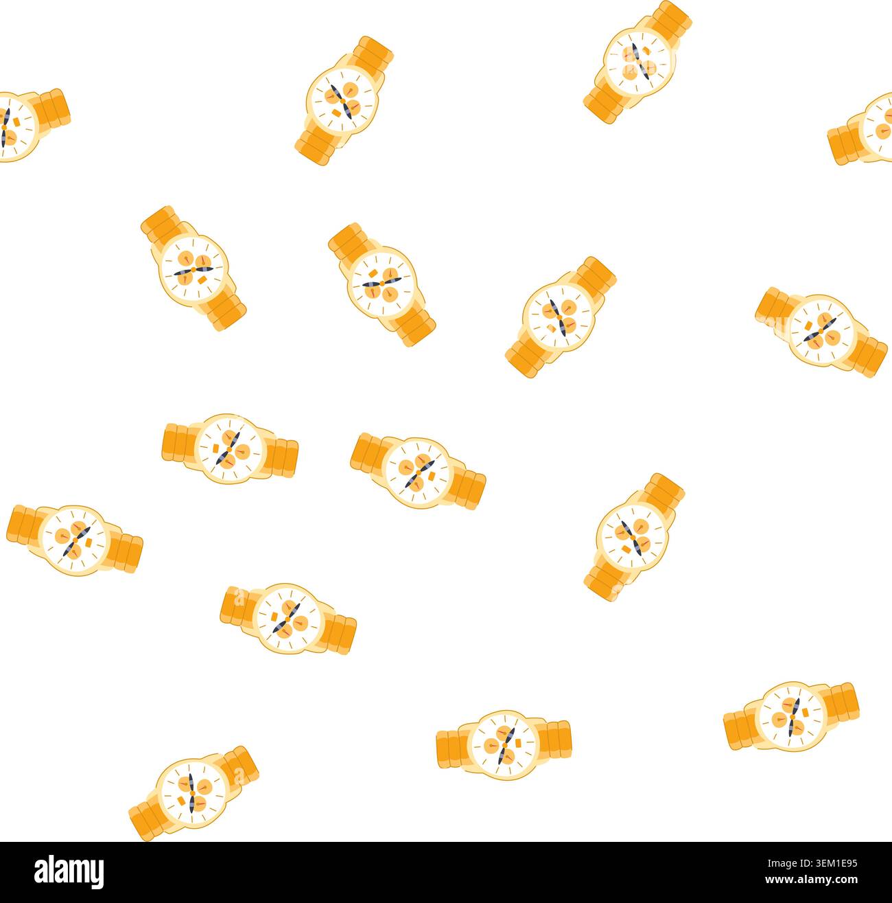 pattern automatic watch wrist cartoon vector Stock Vector