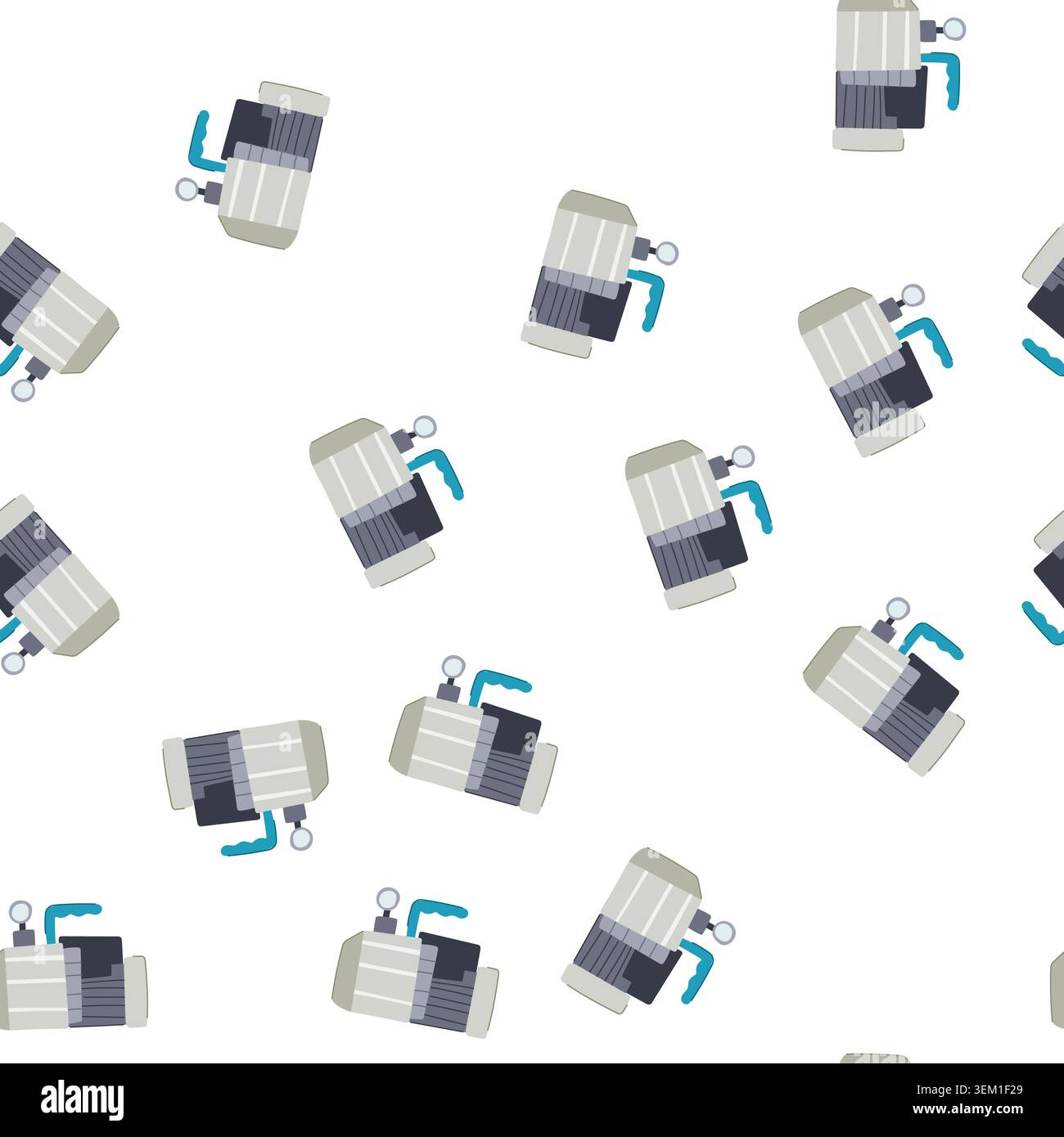 pattern conditioning vacuum pump cartoon vector Stock Vector