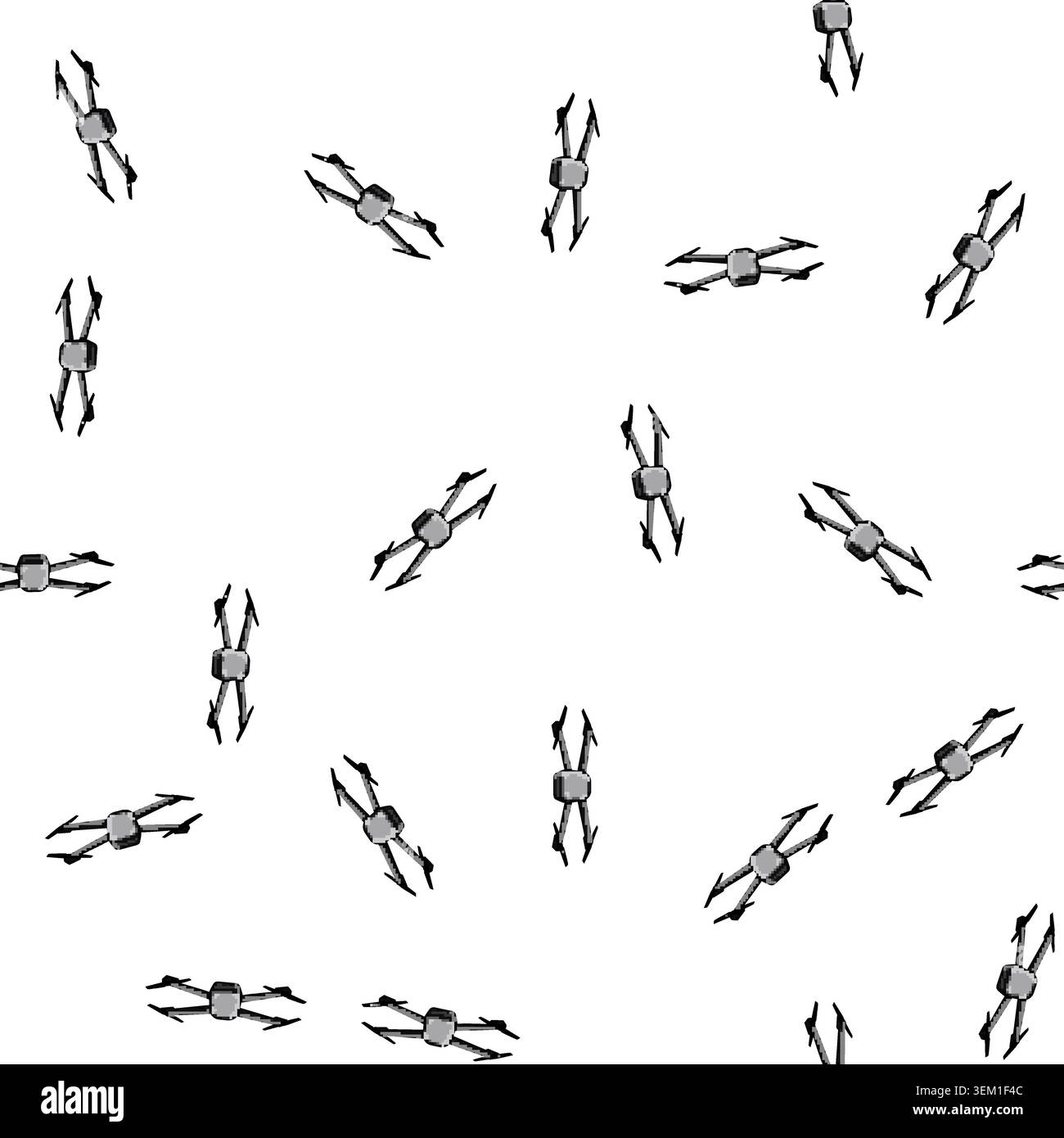 pattern mavic quadcopter cartoon vector Stock Vector