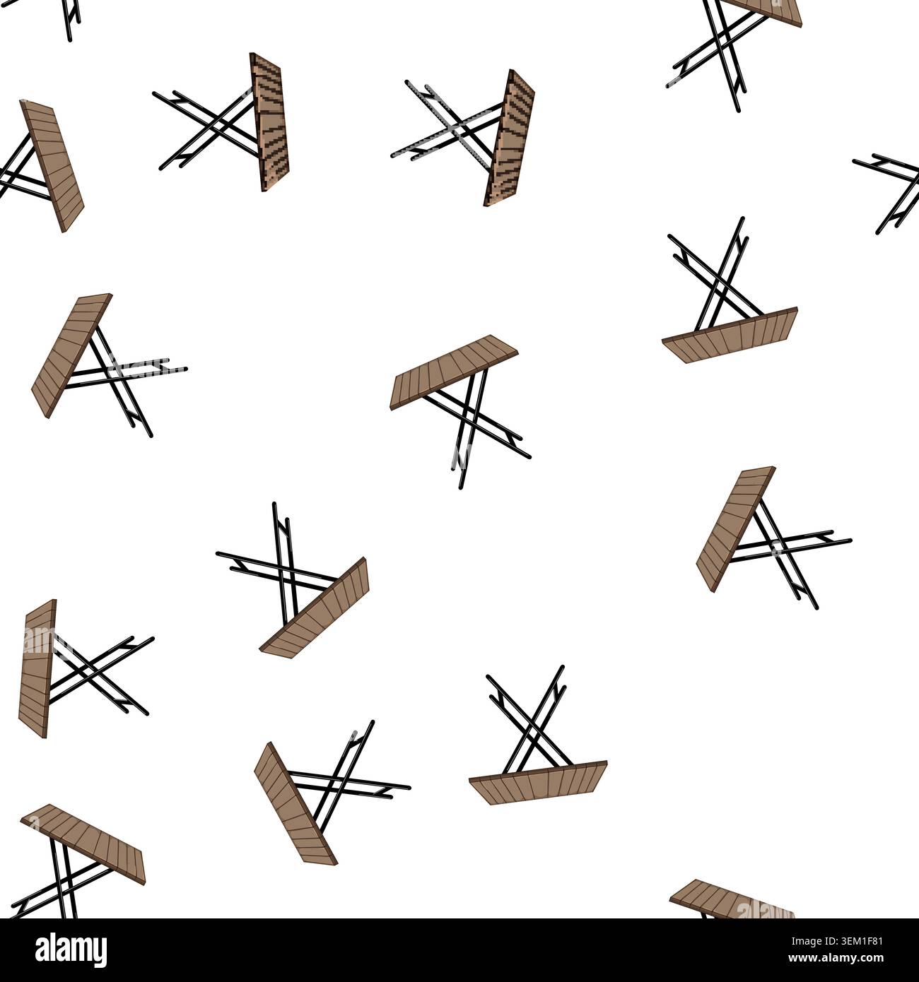 pattern display garden outdoor table cartoon vector Stock Vector