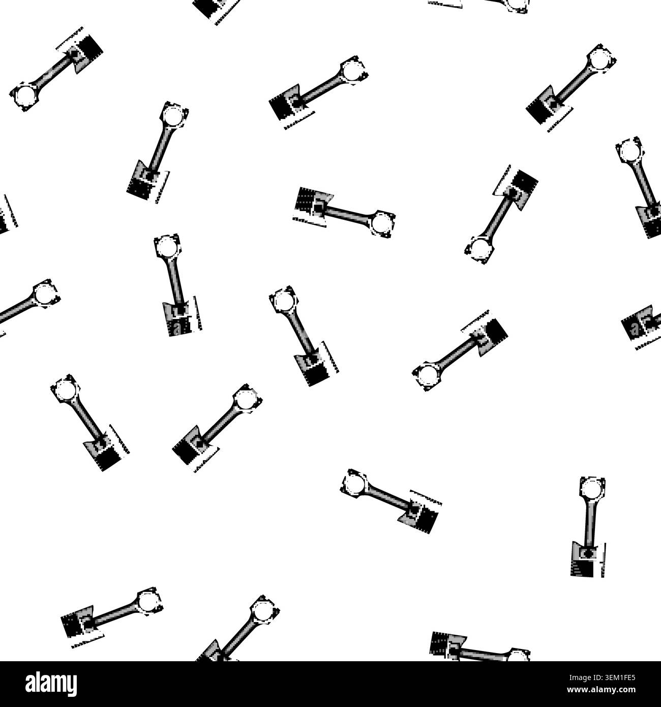 pattern Engine piston connecting rod moving power Stock Vector