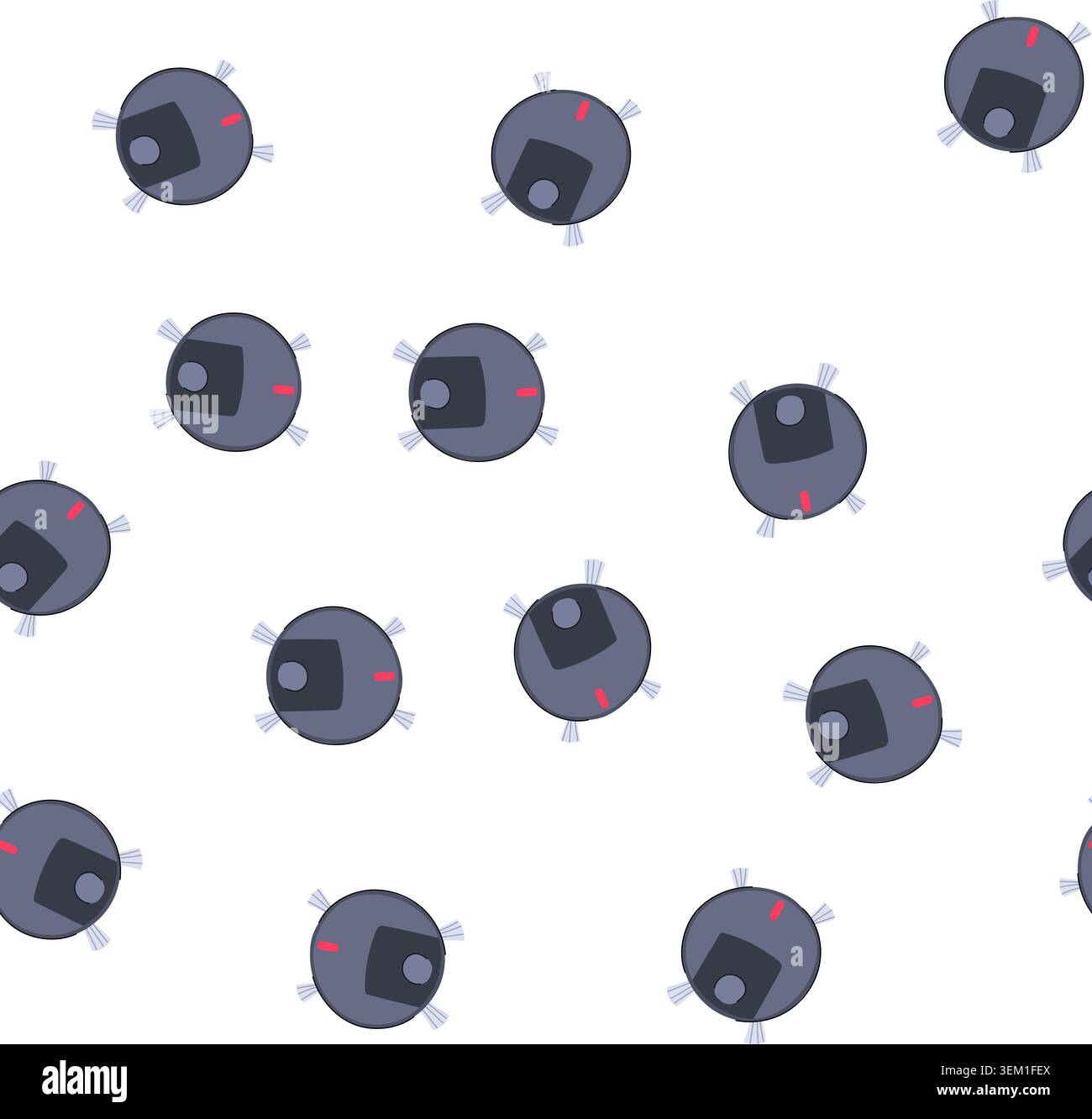 pattern electric robot vacuum cleaner cartoon vector Stock Vector