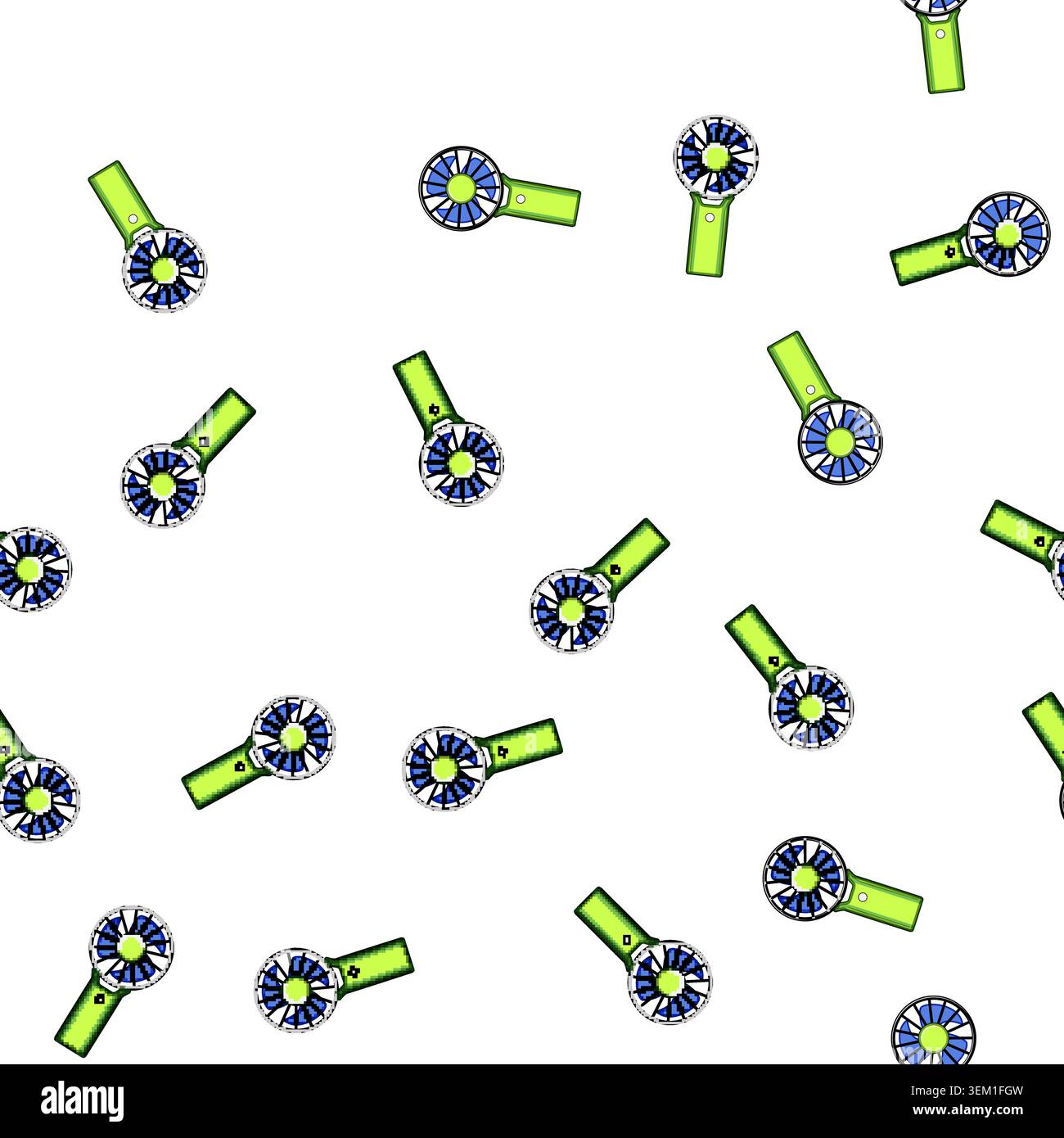 pattern bladeless hand electric fan cartoon vector Stock Vector