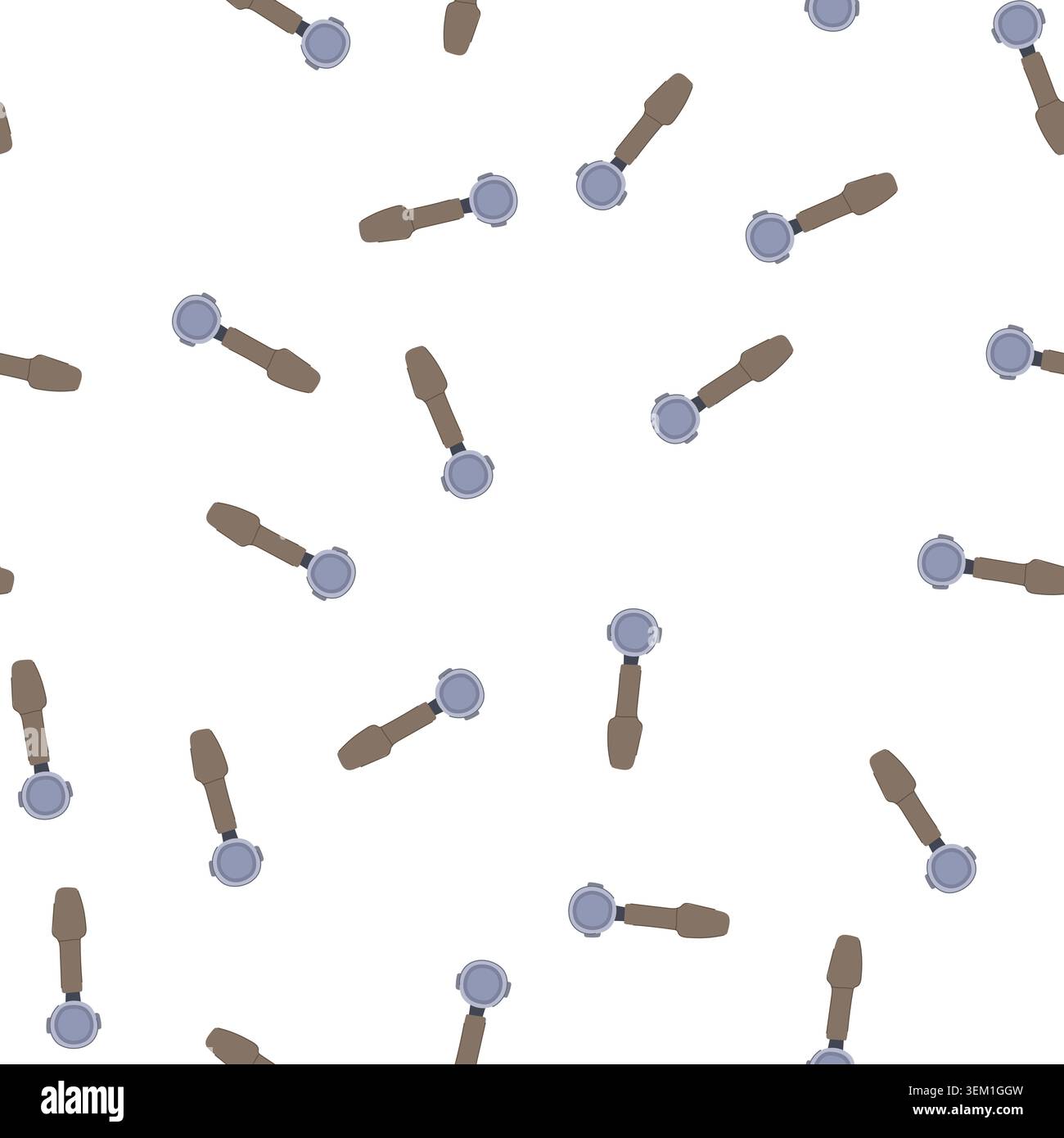 pattern logo portafilter coffee cartoon vector Stock Vector