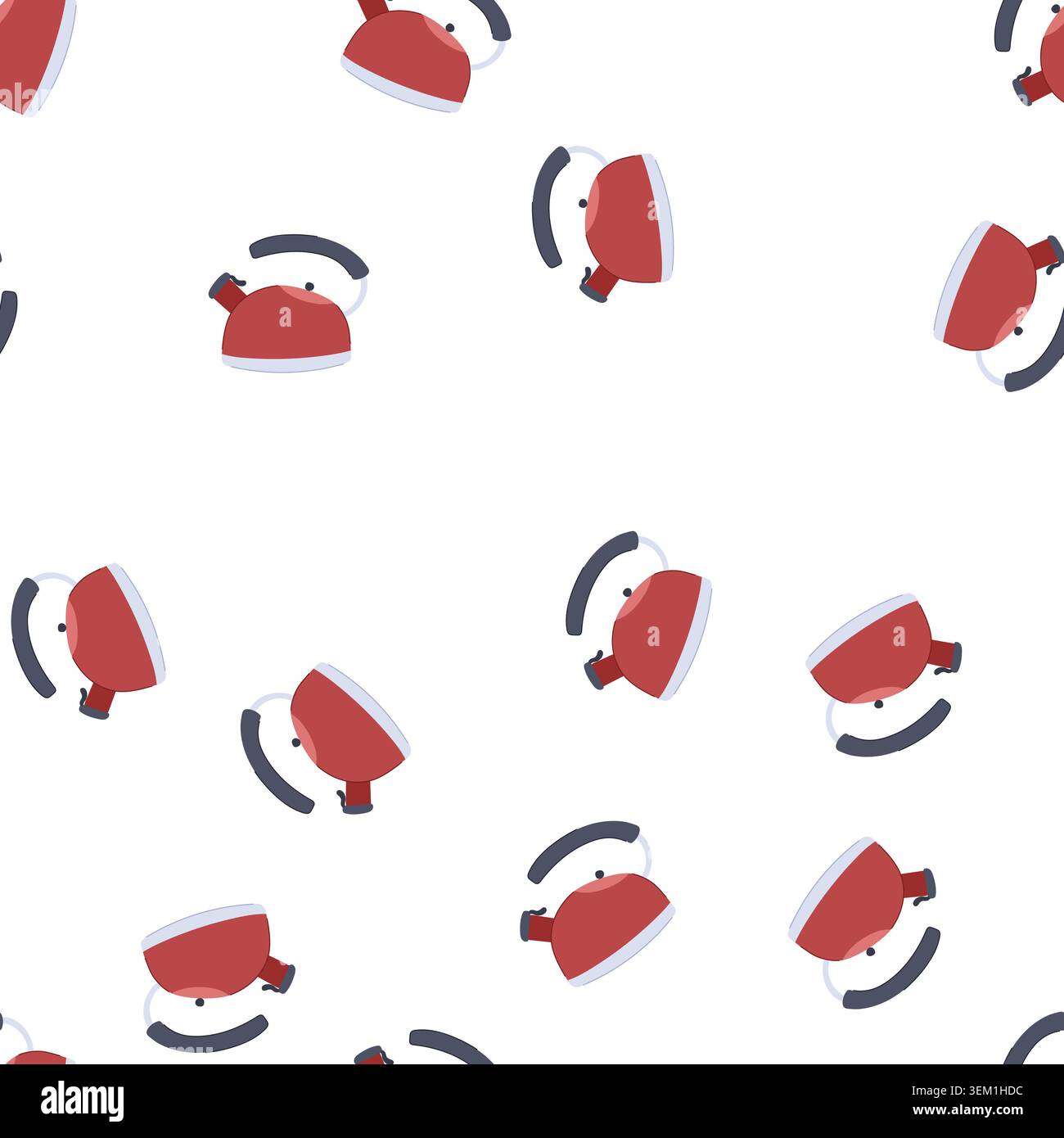 pattern drink kettle cartoon vector Stock Vector