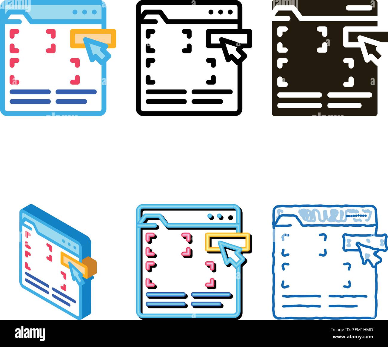 variants editing web site icon vector outline Stock Vector