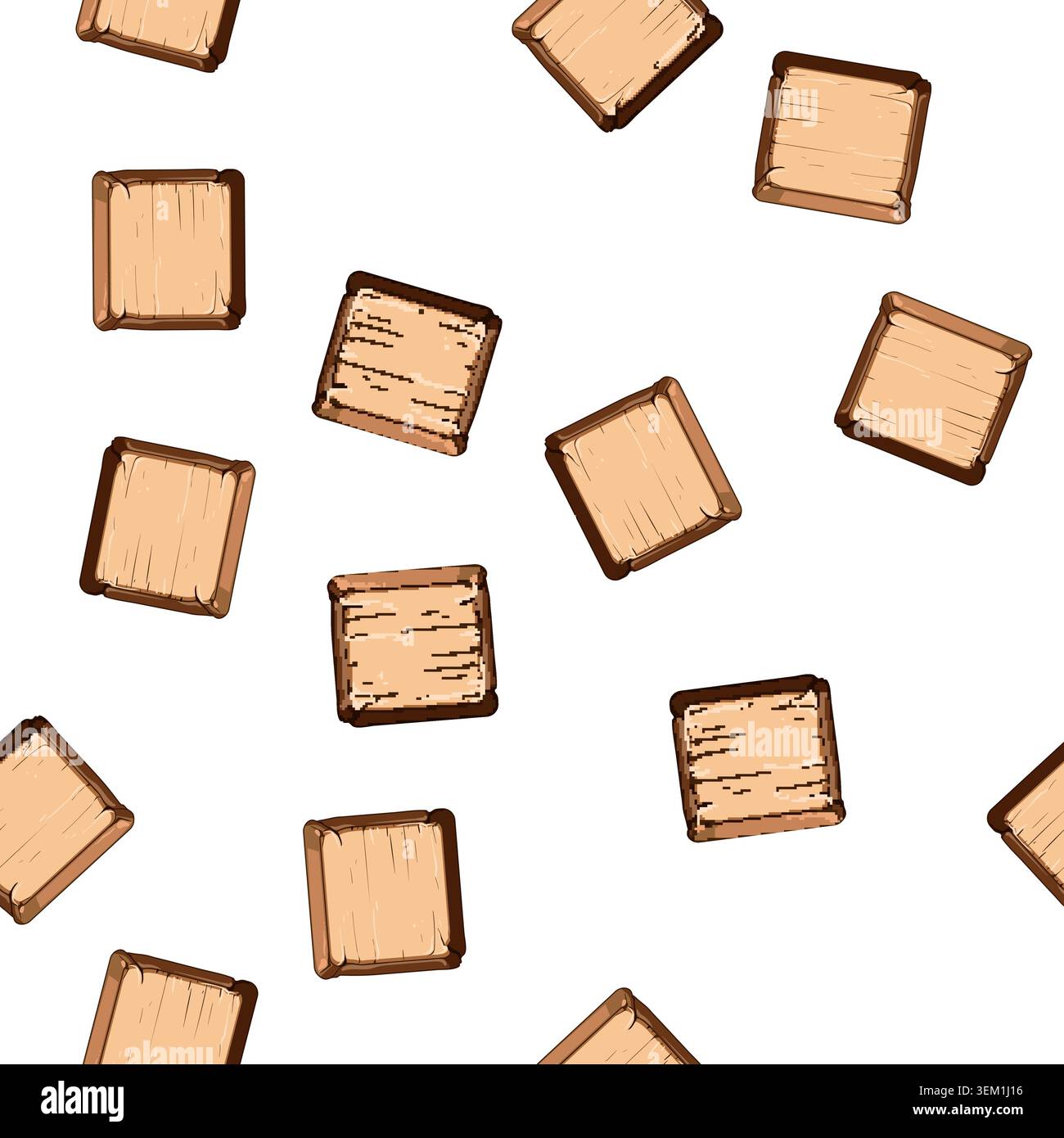 pattern play wooden button cartoon vector Stock Vector