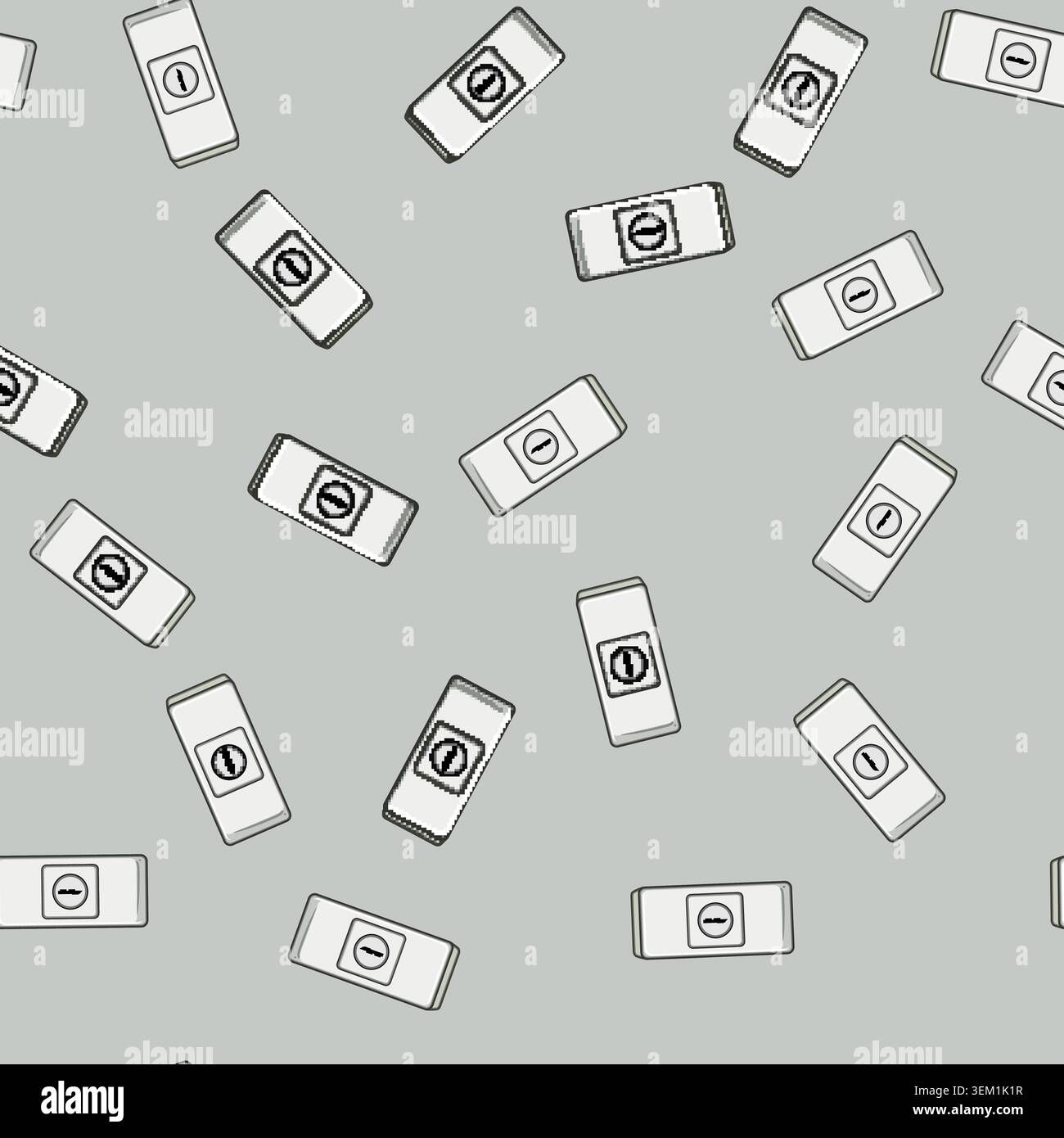 seamless pattern Window lock mechanism providing security and protection Stock Vector