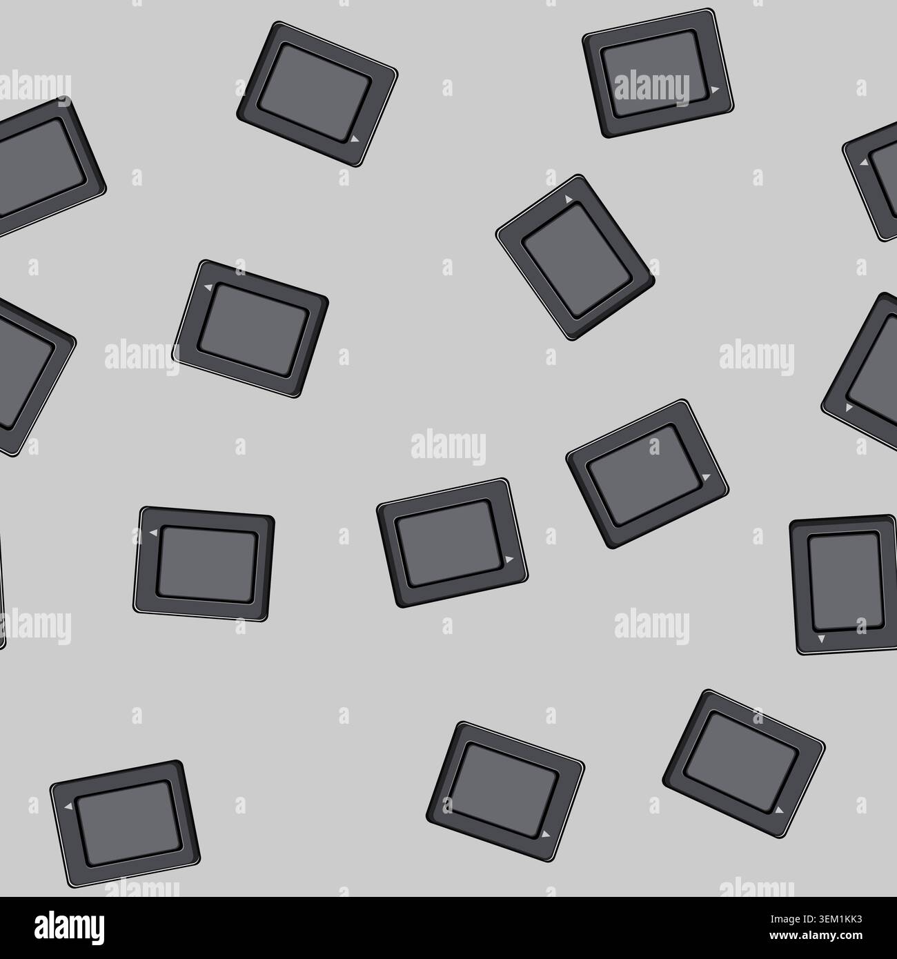 seamless pattern pictogram memory card cartoon vector Stock Vector
