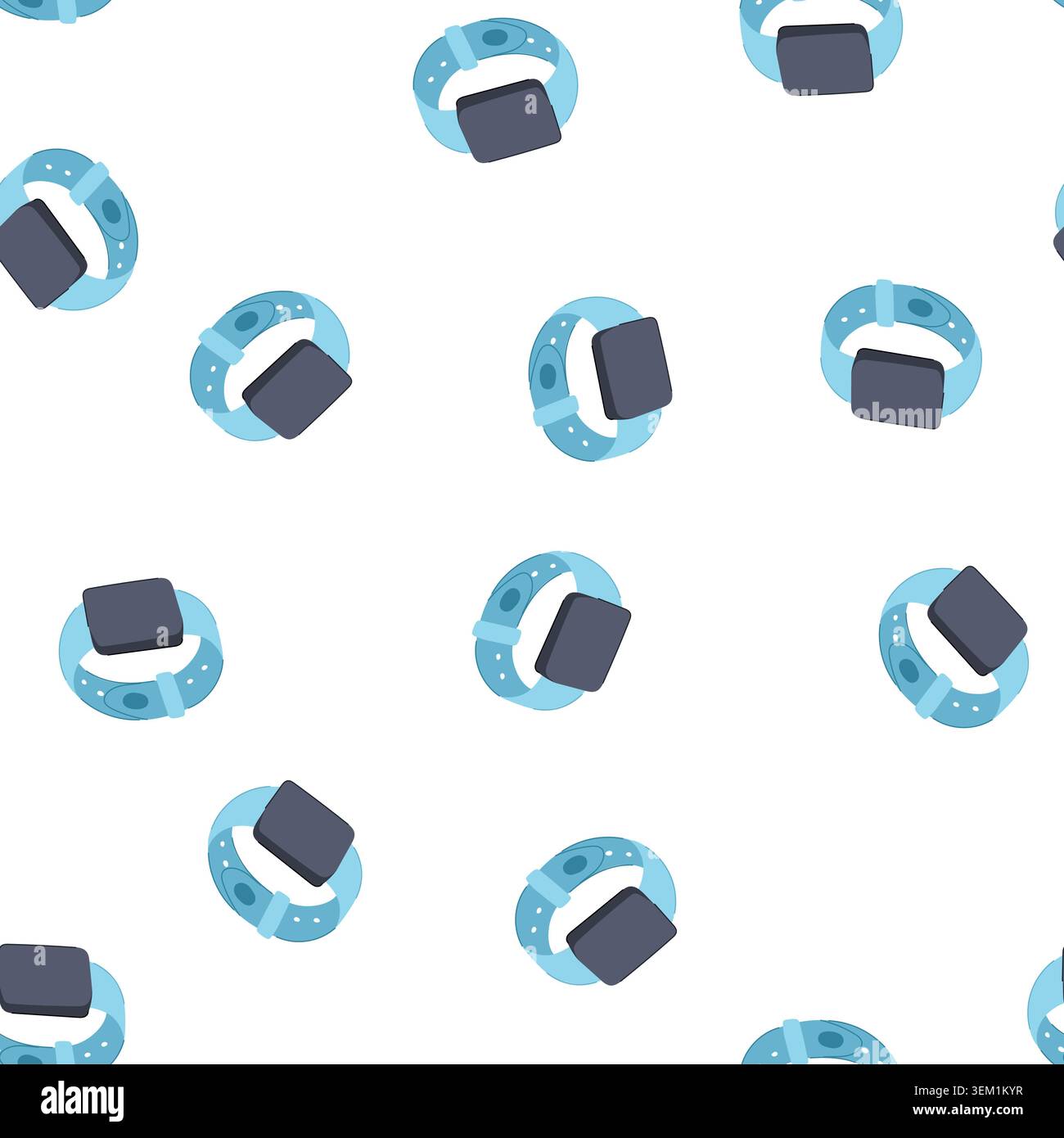 pattern sport smart watch cartoon vector Stock Vector
