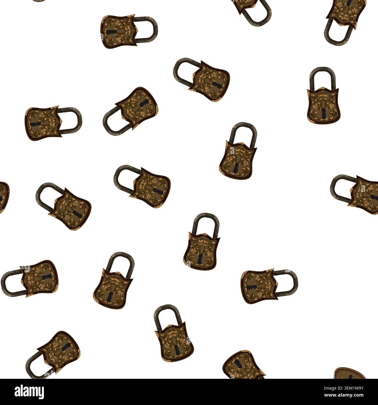 pattern security padlock vintage cartoon vector Stock Vector