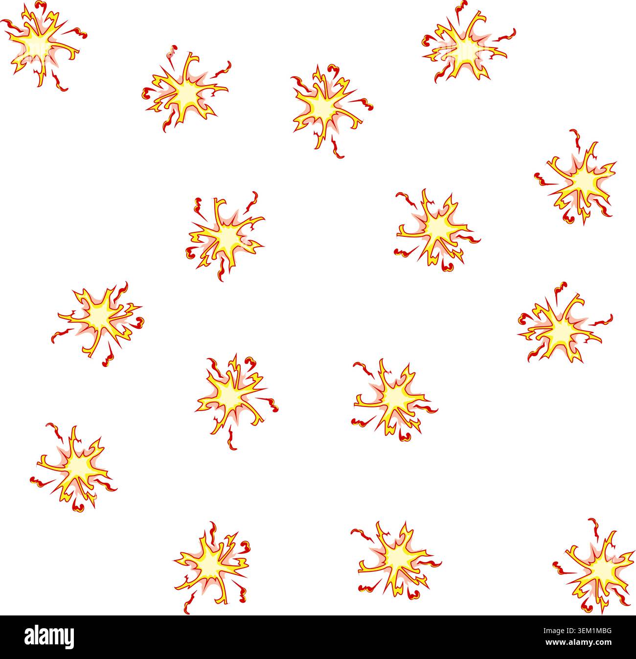 pattern light impact vfx cartoon vector Stock Vector