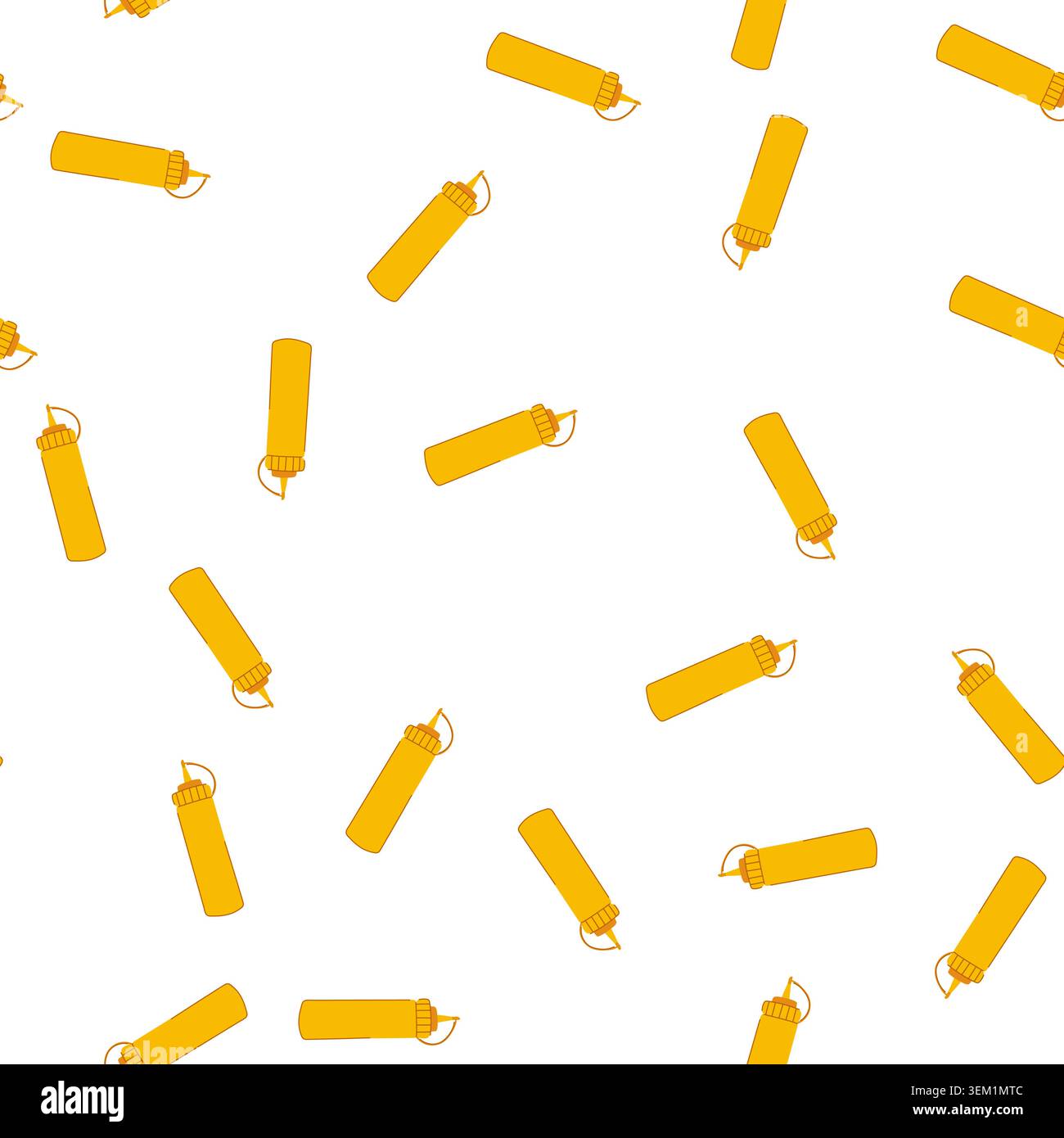 pattern label mustard bottle cartoon vector Stock Vector