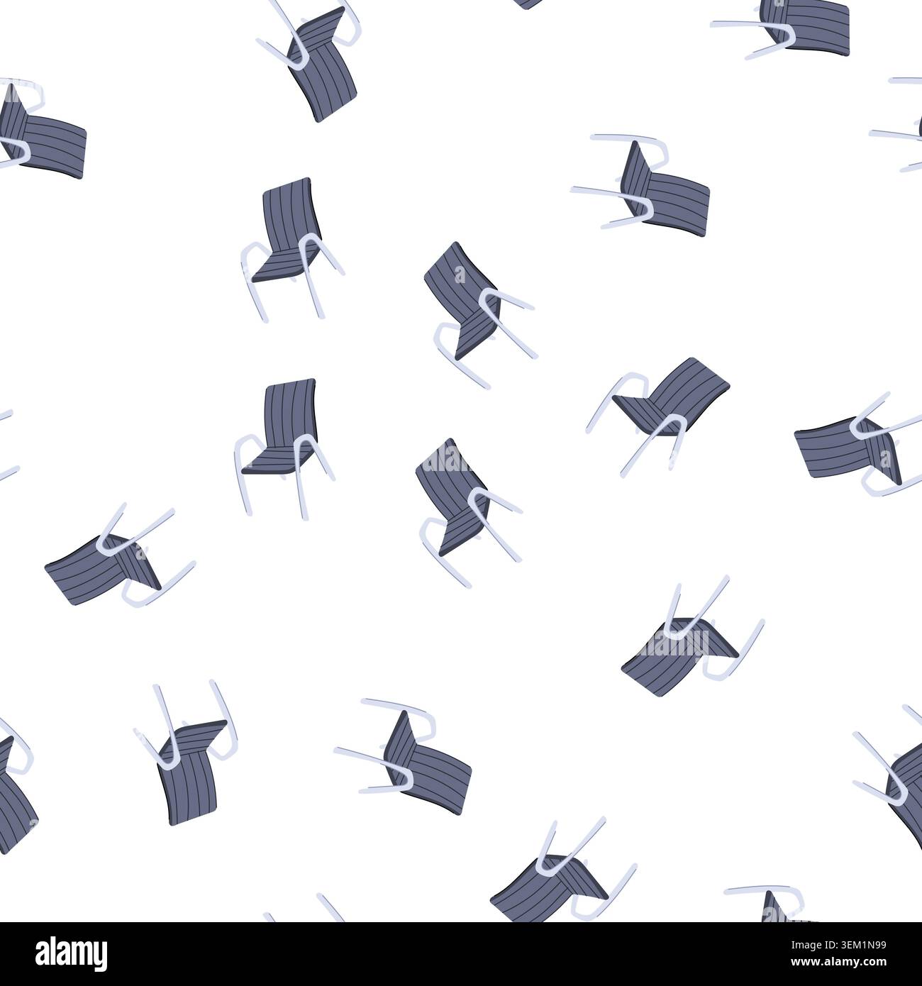 pattern sunbathing deck chair cartoon vector Stock Vector