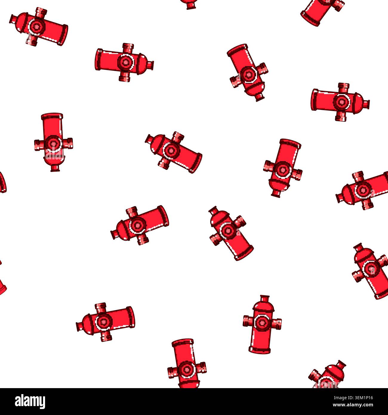 pattern water fire hydrant cartoon vector Stock Vector