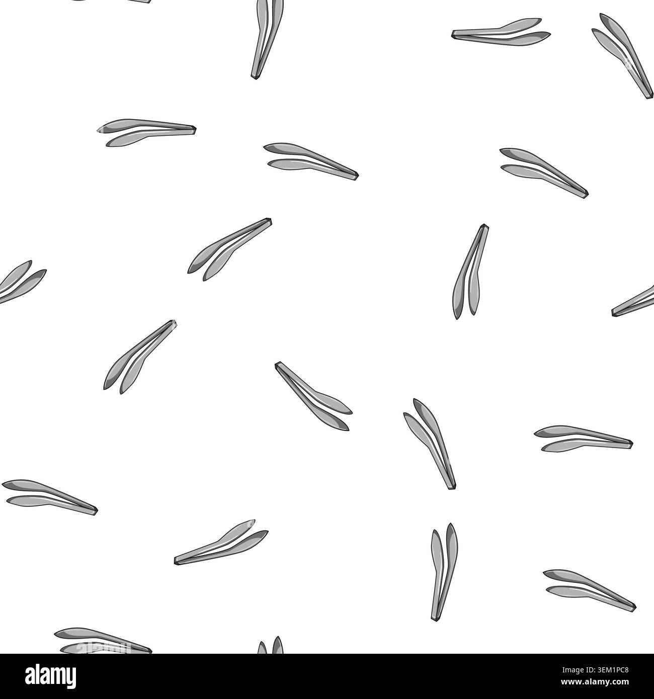 pattern tong tongs hand cartoon vector Stock Vector