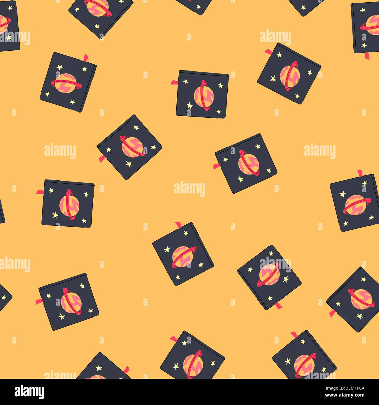 seamless pattern pad notebook cartoon vector Stock Vector