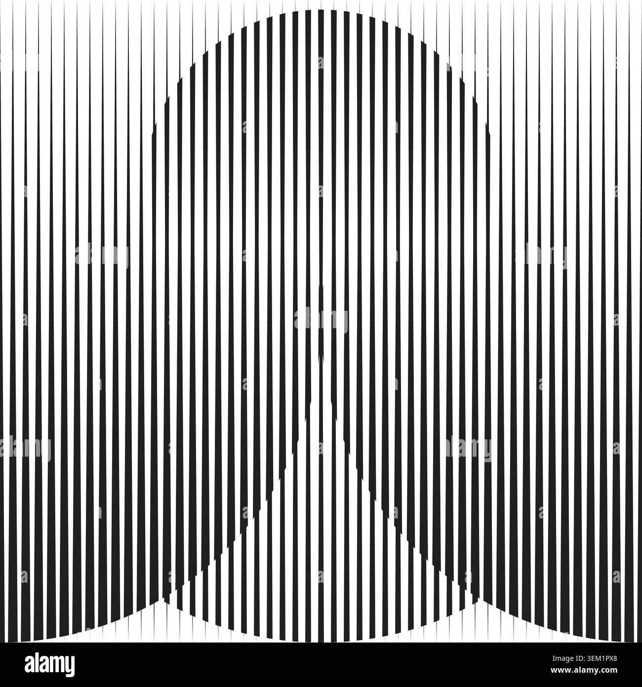 Distortion Fish Circle with line through Black and White Stock Photos & Images - Alamy