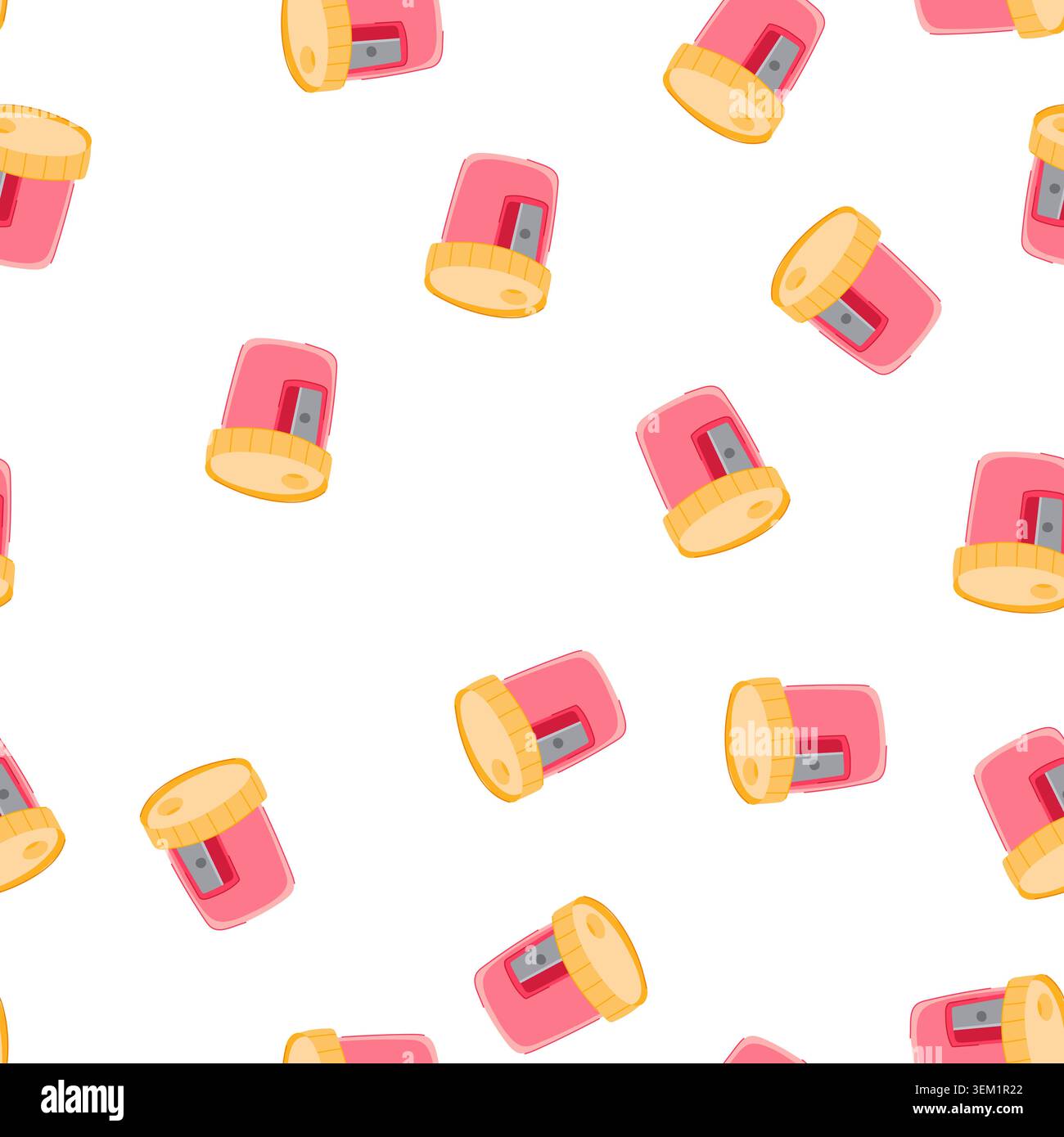 pattern office sharpener pencil cartoon vector Stock Vector