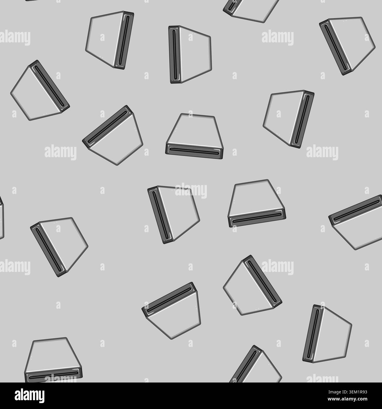 seamless pattern device compact photo printer cartoon vector Stock Vector