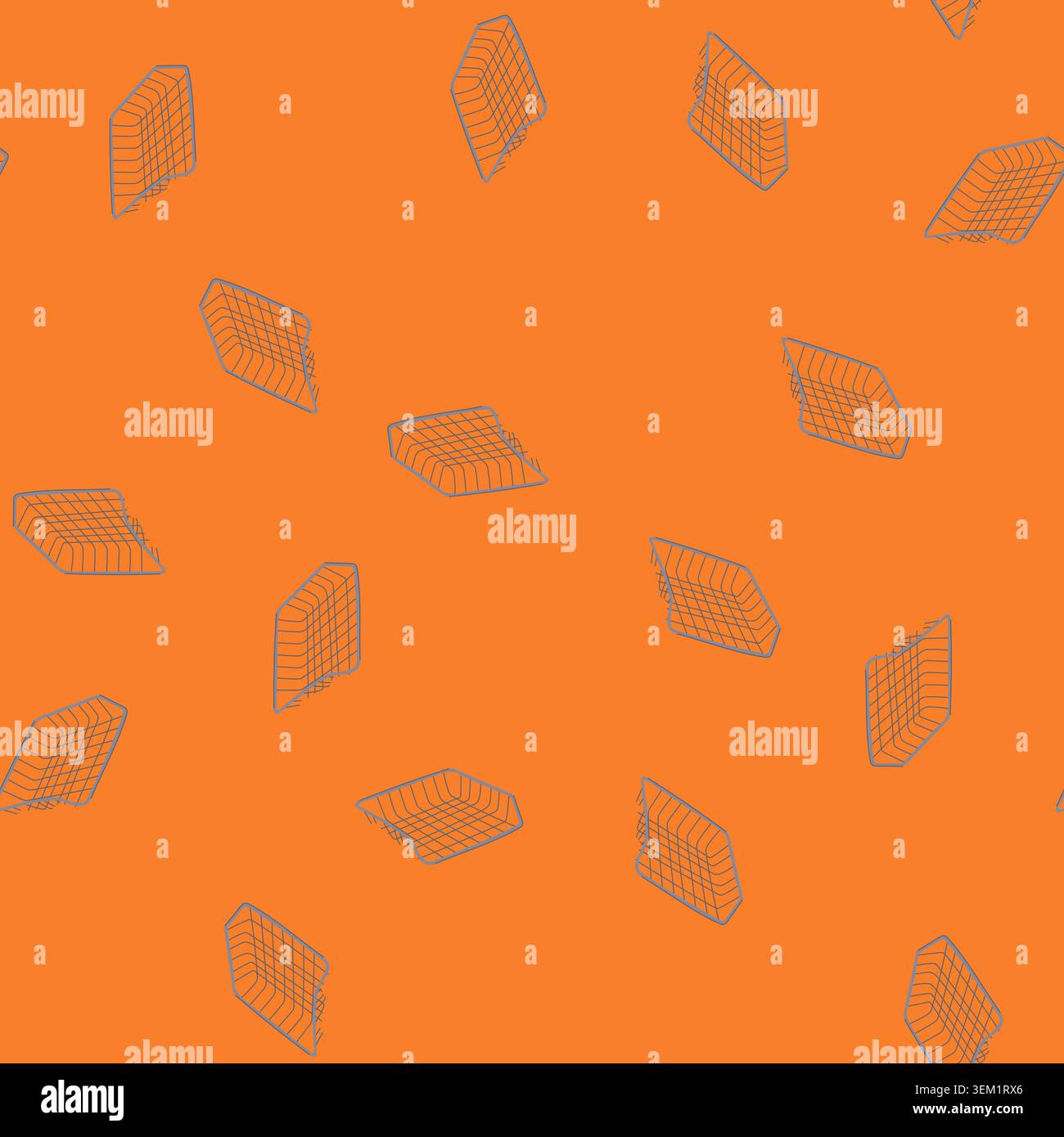 seamless pattern office desk tray cartoon vector Stock Vector