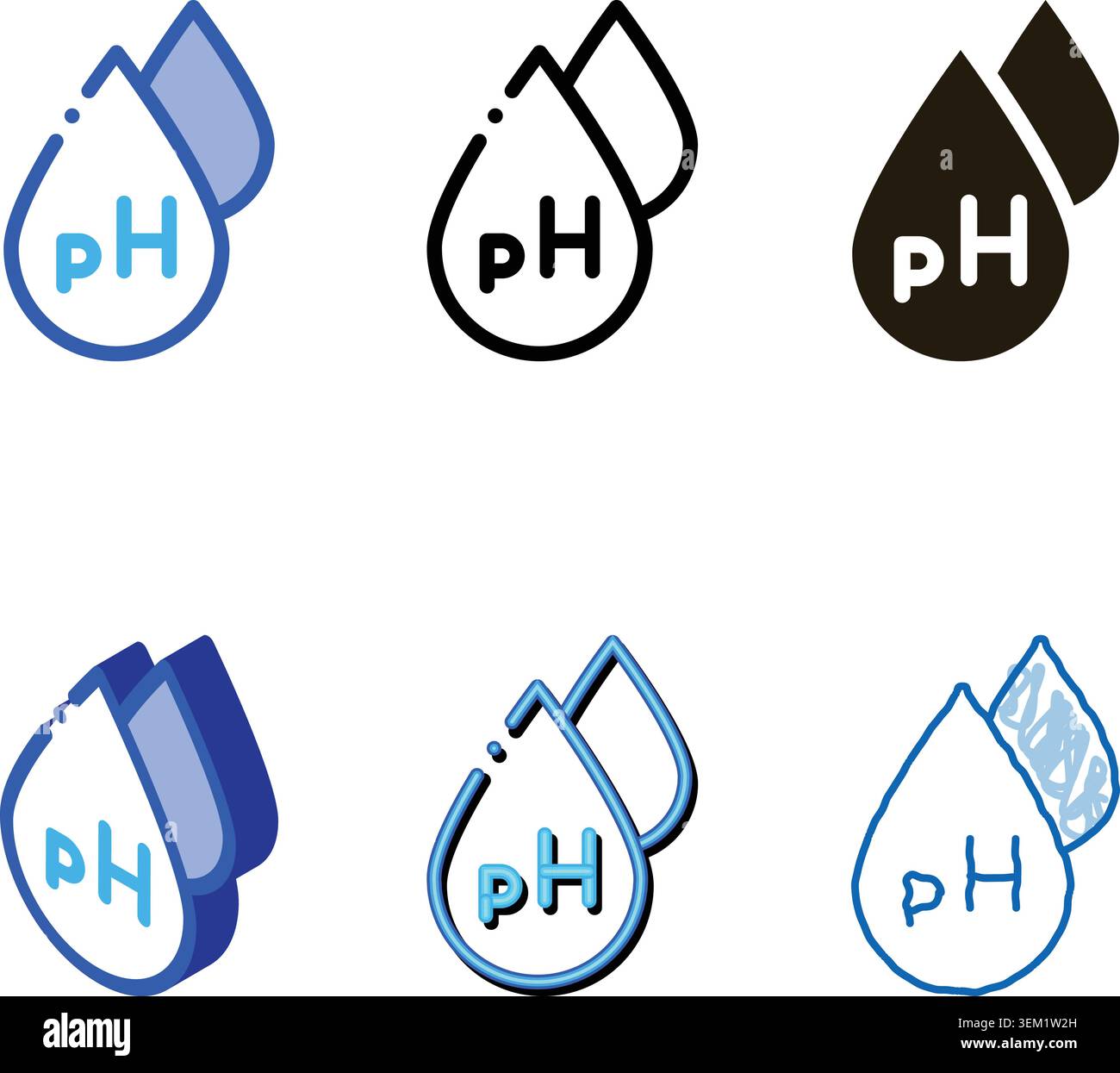 neutral ph drop icon vector edition outline Stock Vector