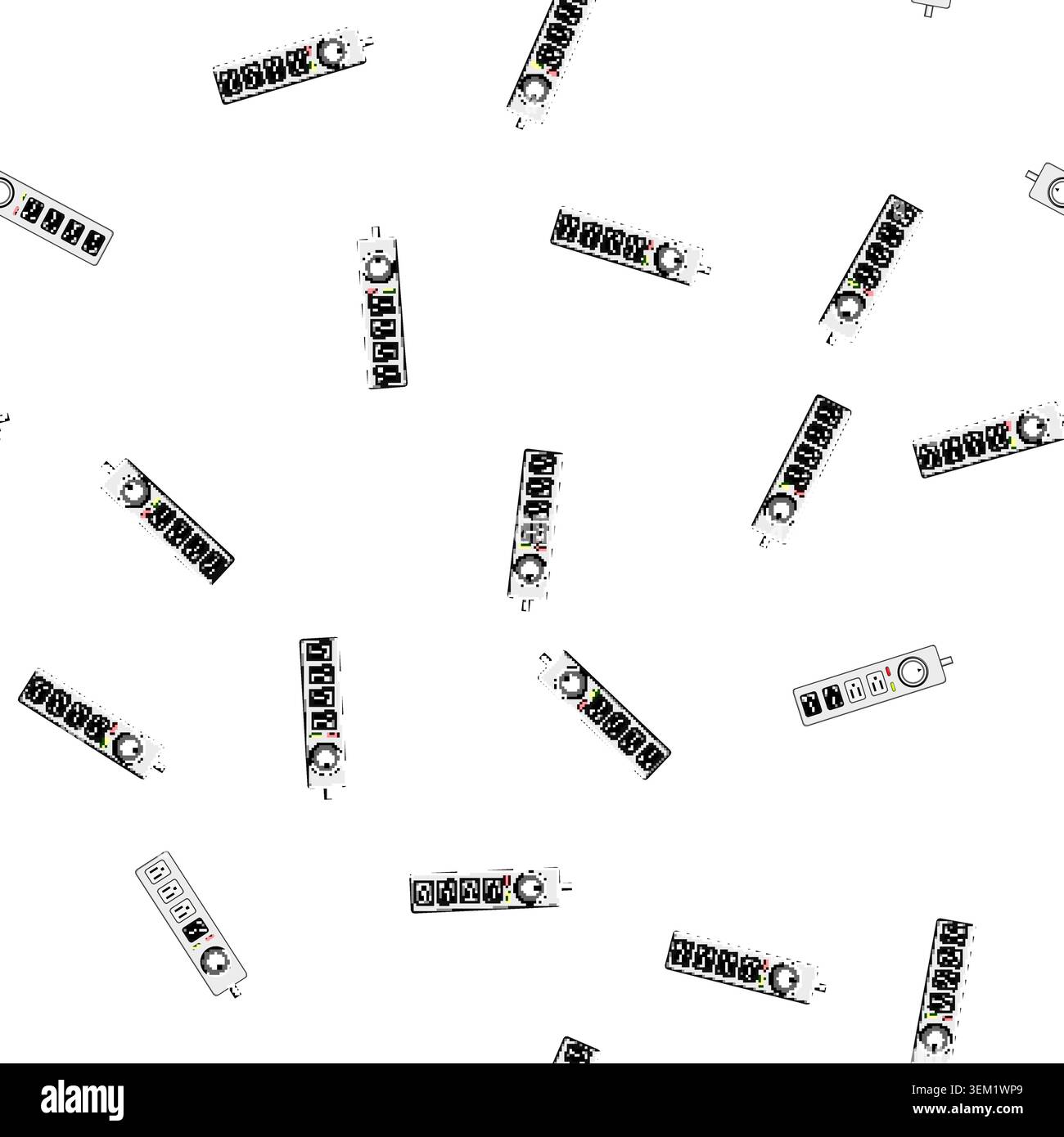 pattern google power strip smart cartoon vector Stock Vector