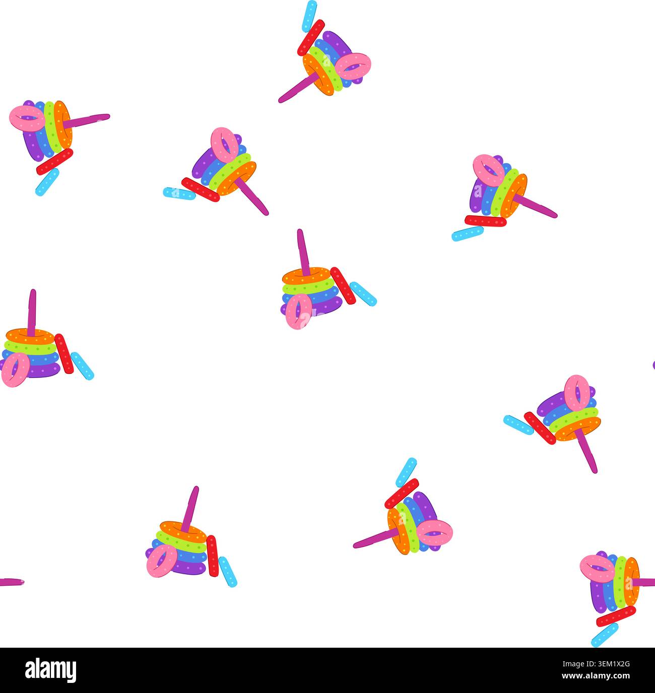 pattern wooden pyramid toy cartoon vector Stock Vector