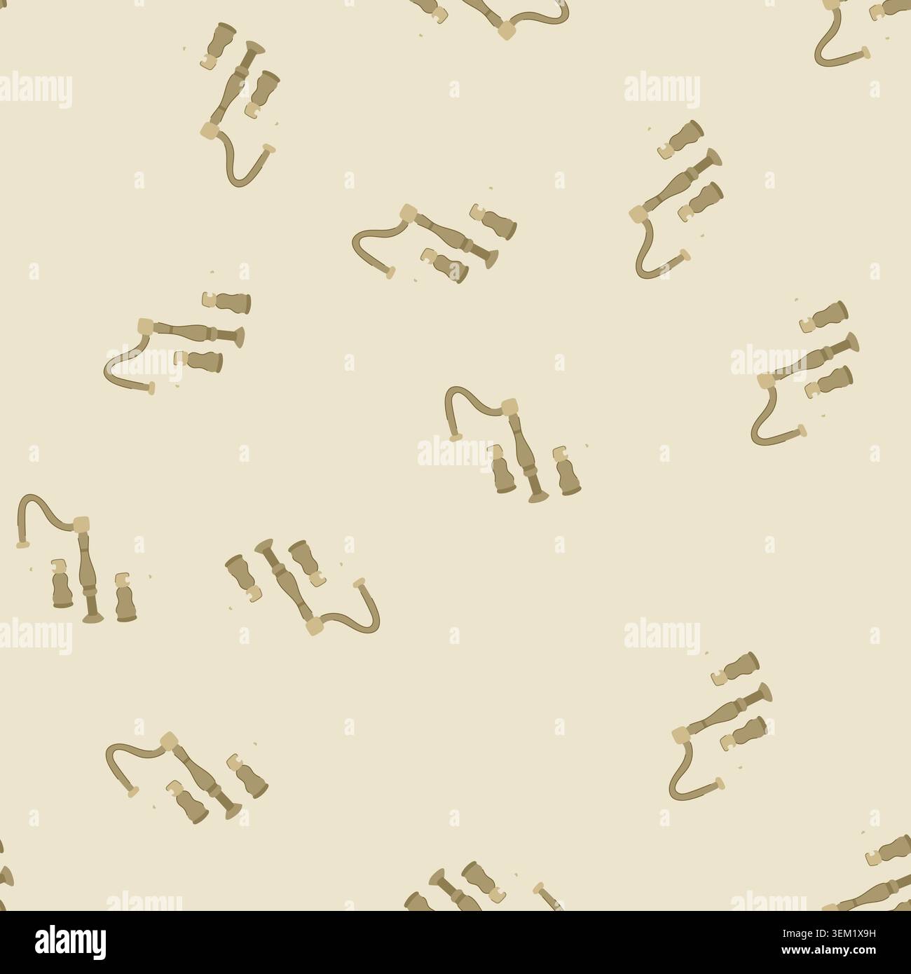 seamless pattern sink kitchen faucet cartoon vector Stock Vector