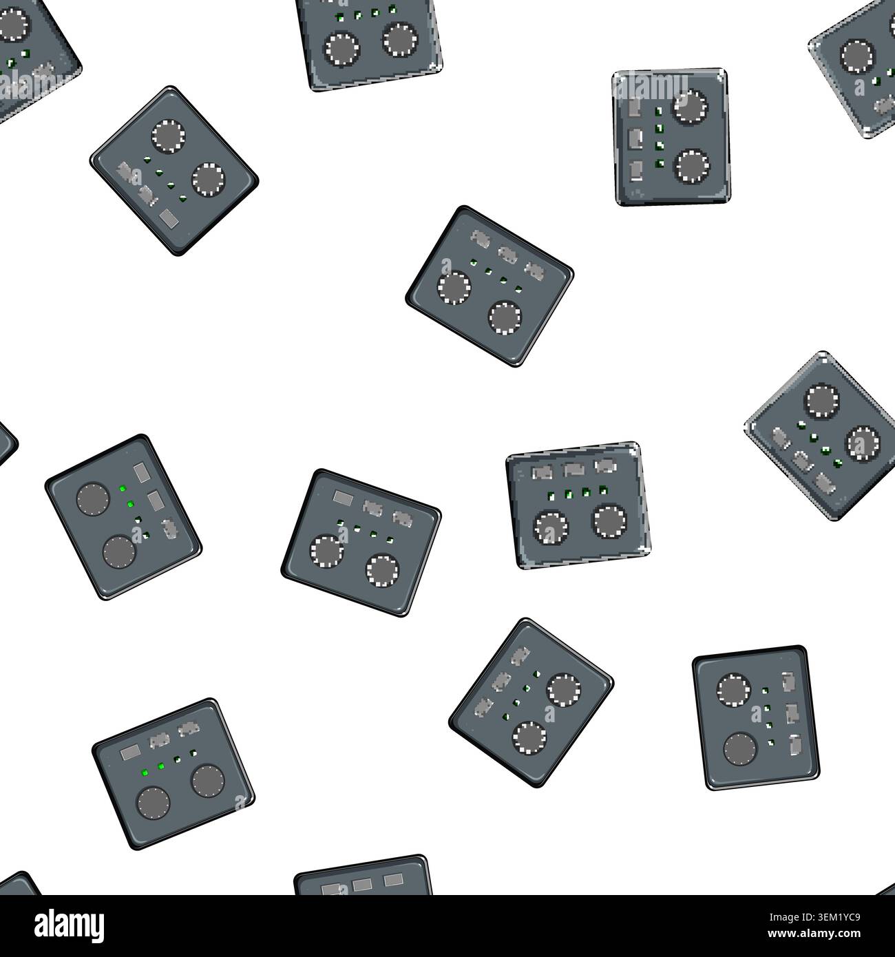 pattern wave audio interface cartoon vector Stock Vector