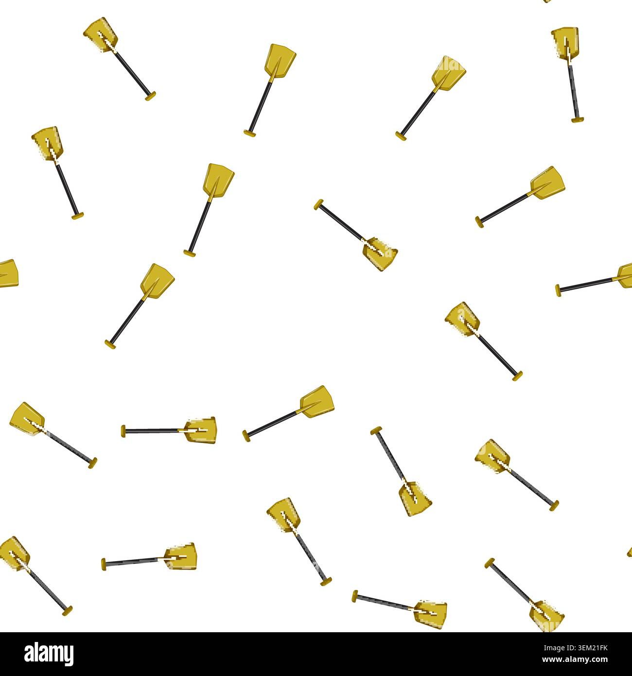 pattern garden shovel tool cartoon vector Stock Vector