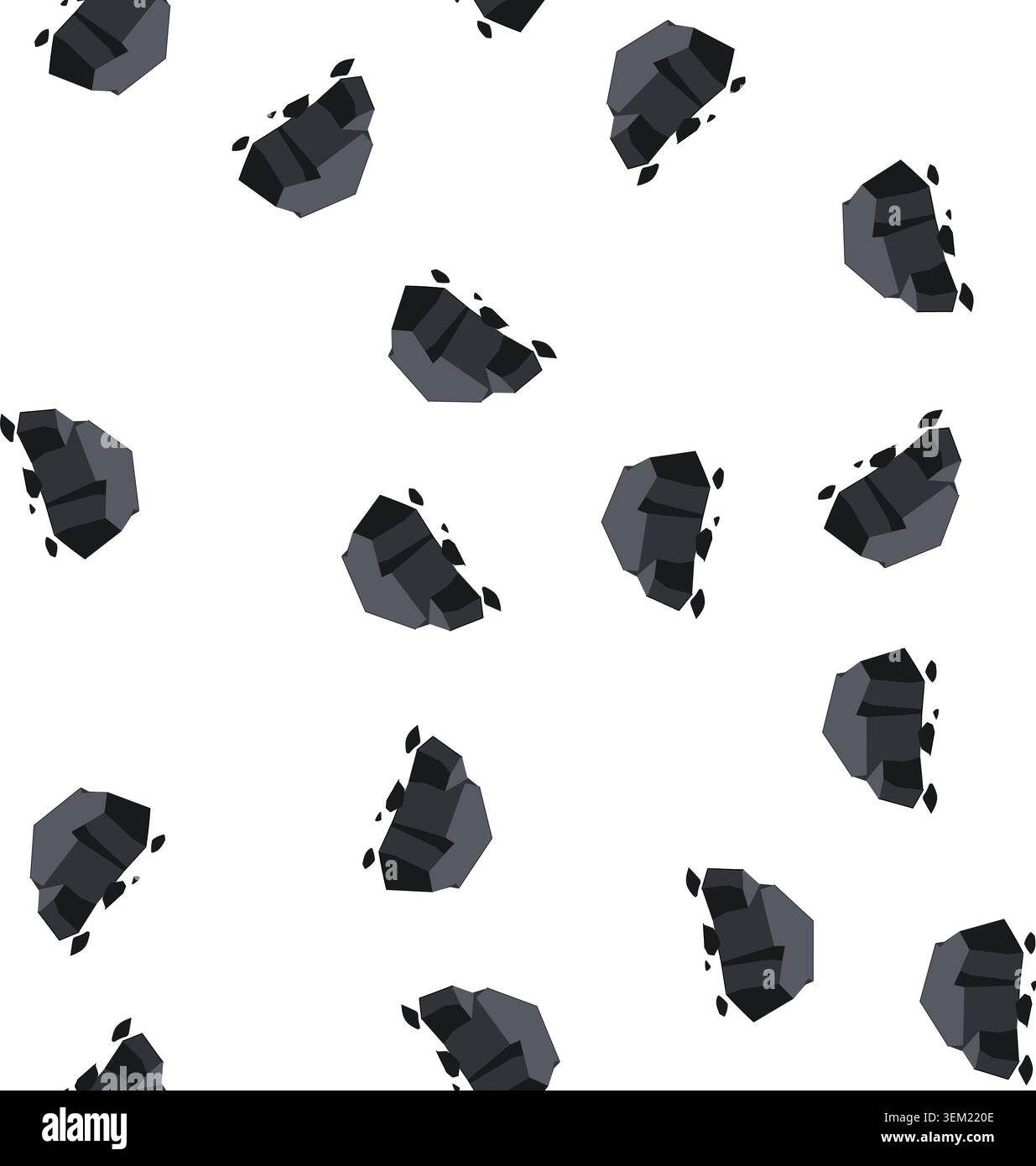 pattern subbituminous coal ore cartoon vector Stock Vector