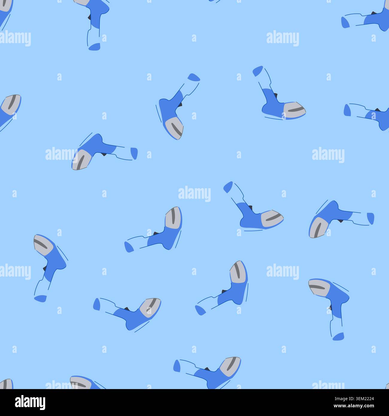 seamless pattern wrinkles steamer portable cartoon vector Stock Vector