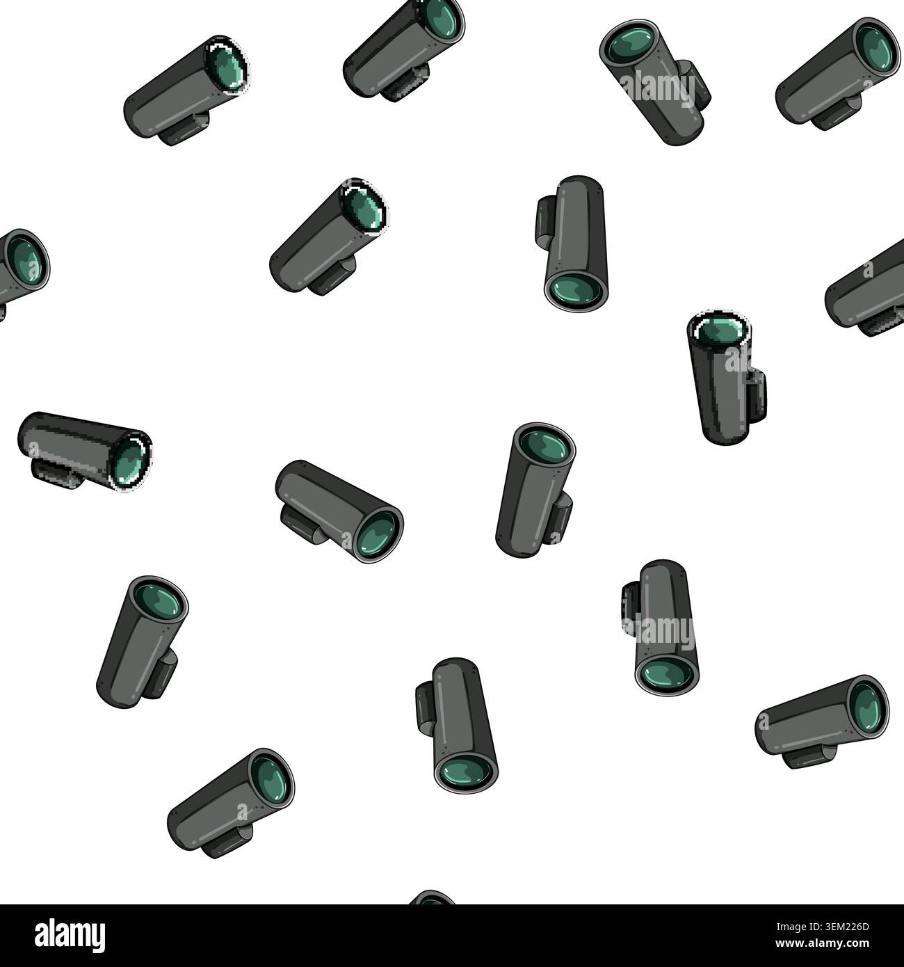 pattern night telescope cartoon vector Stock Vector