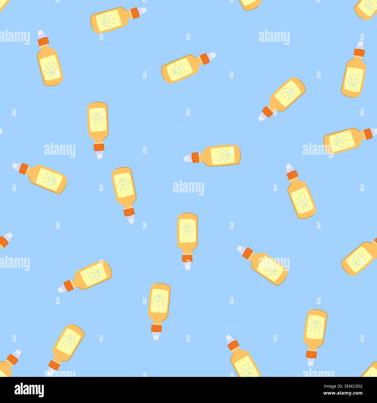 seamless pattern relief nasal spray bottle cartoon vector Stock Vector
