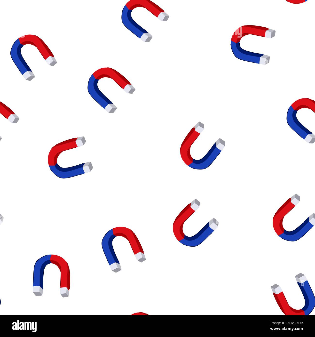 pattern force magnet cartoon vector Stock Vector
