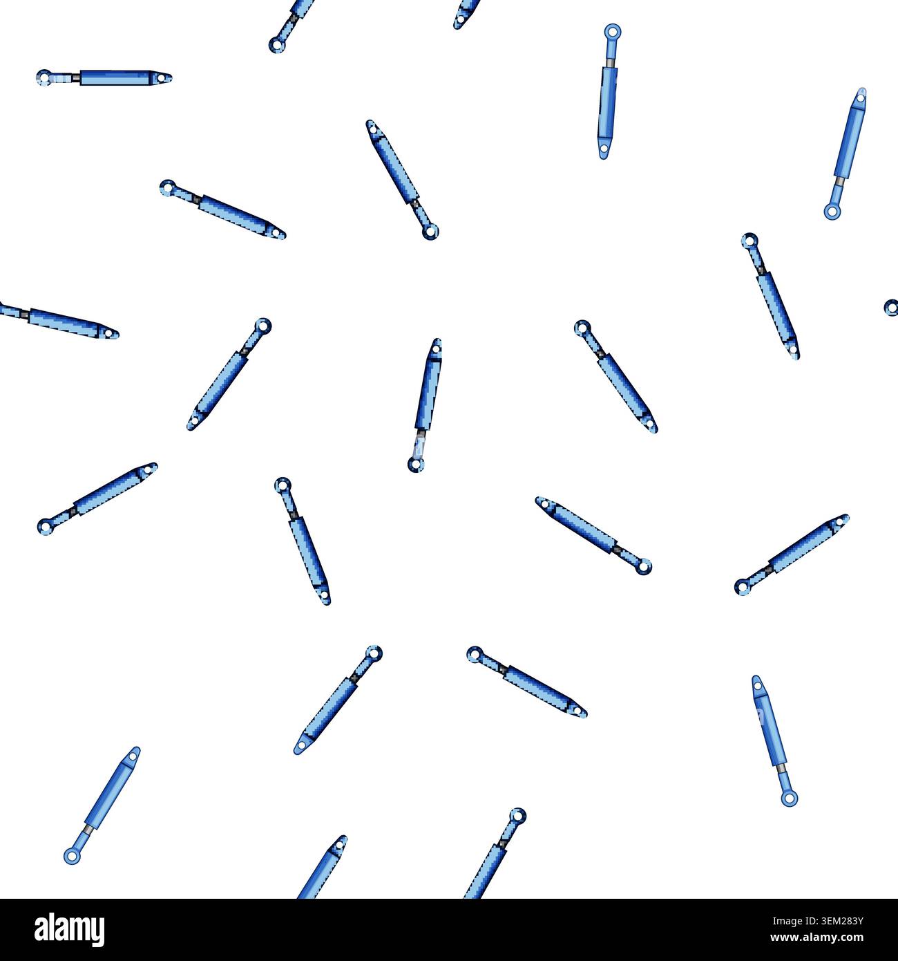 pattern Hydraulic cylinder piston rod mechanism vector image Stock Vector
