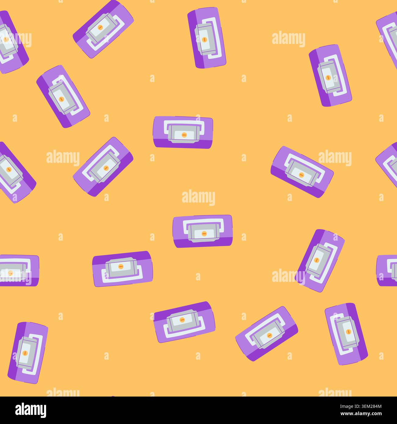 seamless pattern metal safe cartoon vector Stock Vector