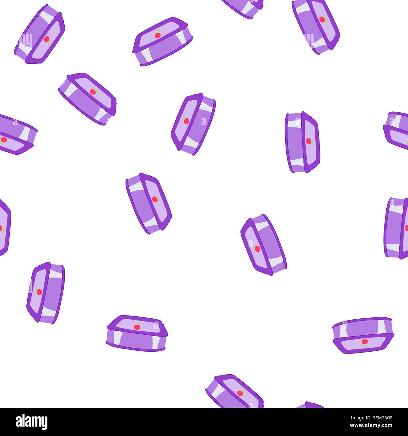 pattern fresh lunch box cartoon vector Stock Vector