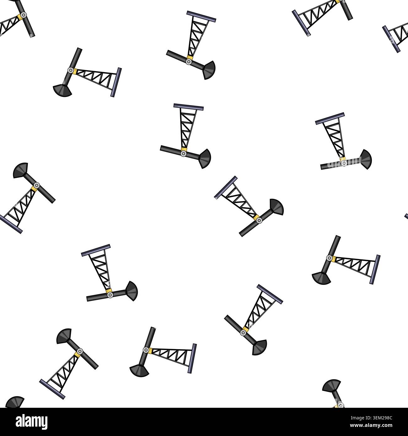 pattern platform oil rig cartoon vector Stock Vector