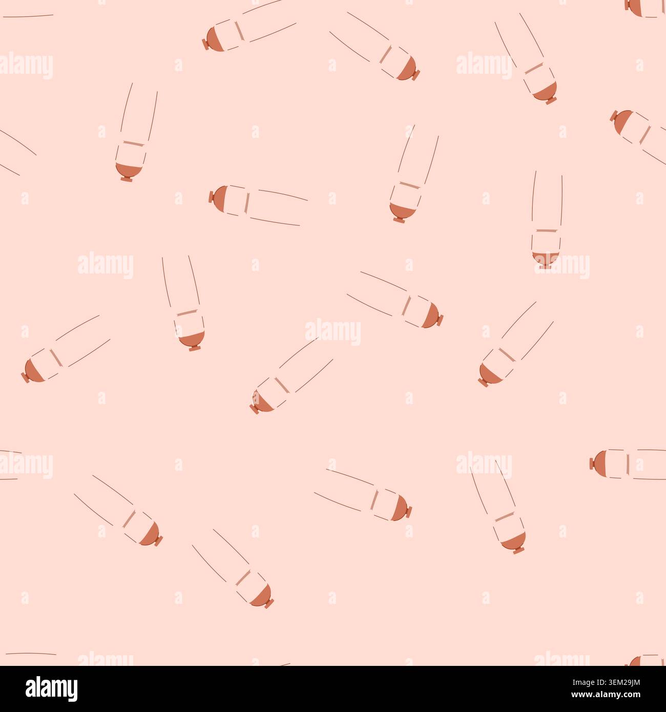 seamless pattern drink bike bottle cartoon vector Stock Vector
