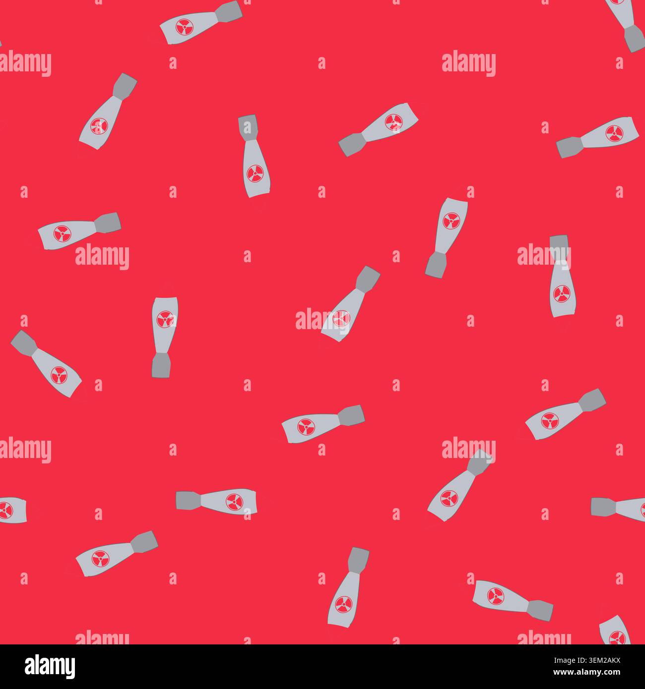 seamless pattern hiroshima atomic bomb cartoon vector Stock Vector