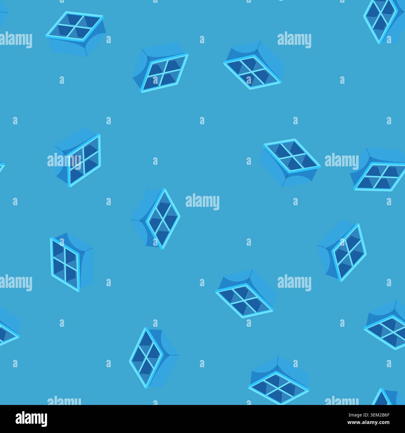 seamless pattern freezer ice cube tray color icon vector Stock Vector
