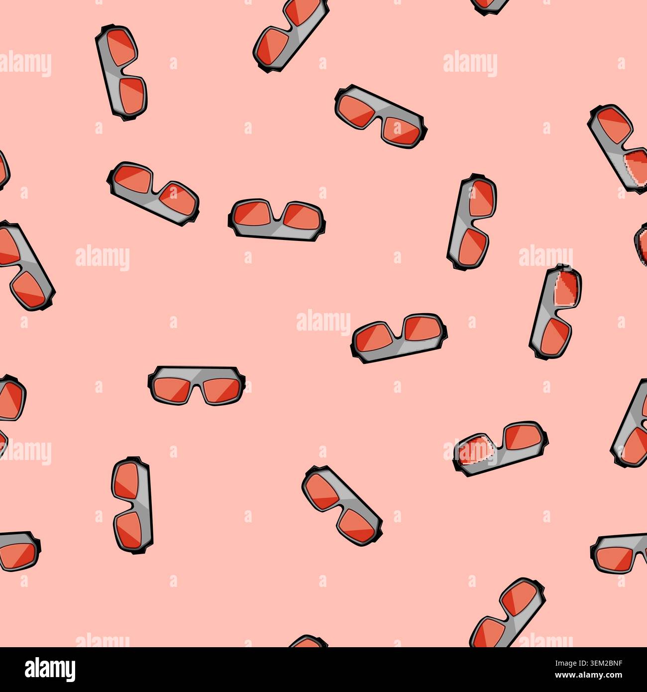 seamless pattern Welding safety glasses protecting eyes at work Stock Vector