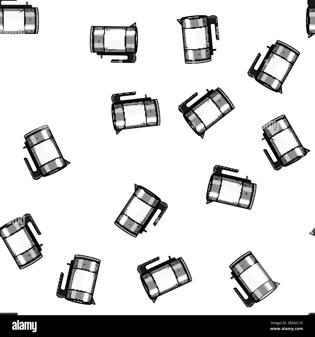 pattern cordless kettle electric cartoon vector Stock Vector